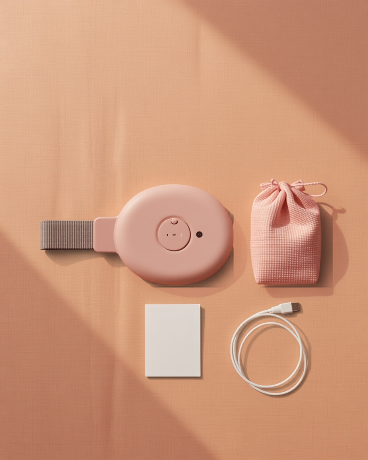 The Ember Comfort Kit: belt, travel pouch, USB-C cable and guide